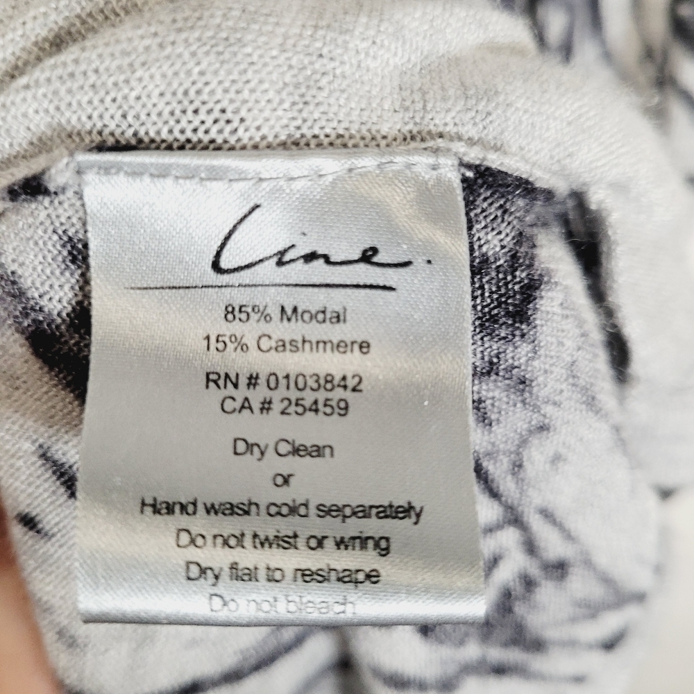 LINE Cashmere Modal open cardigan sweater - Picture 5 of 8
